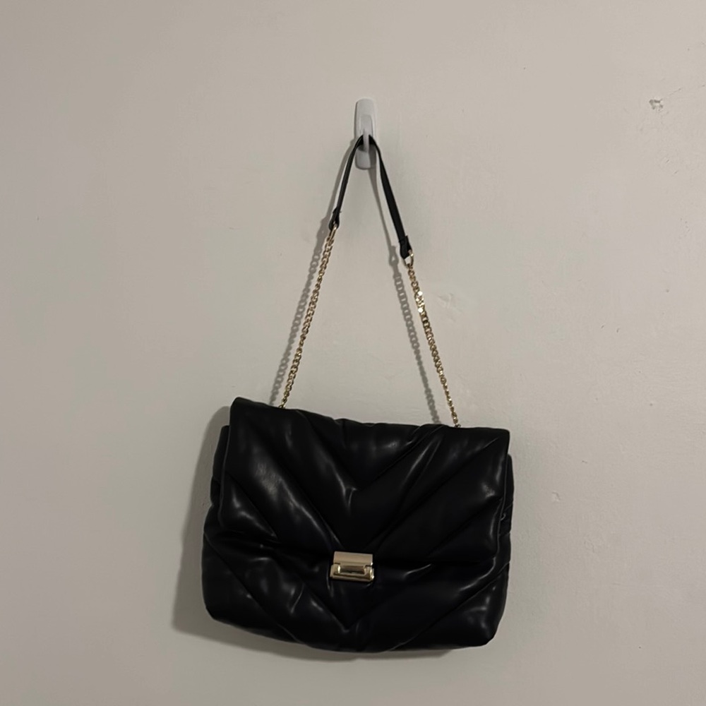 Black Quilted Shoulder Bag